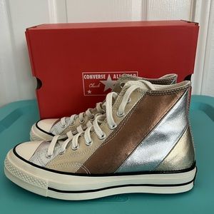Converse Wmn Chuck Metallic Rainbow'| Color: Pure Silver/Egret/Black | Size: 8.5